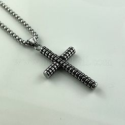 Классические мужские ожерелья с подвеской-крестом из нержавеющей стали 304 HH4351