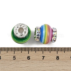 Рондель полоска пластиковые европейские бусины KK-L236-02S