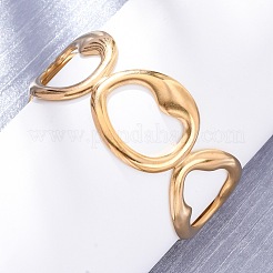 Браслеты-манжеты из нержавеющей стали 304 для женщин BJEW-D306-07G