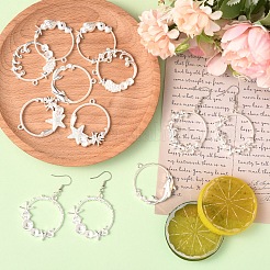 12 шт. 6 стиля сплава подвески с открытой задней панелью FIND-YW0007-36