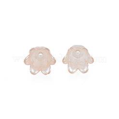 Cappucci di perline in acrilico imitazione gelatina a 6 petalo&nbsp;JACR-T002-02D