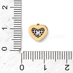 Подвески из нержавеющей стали 304 с микропаве из кубического циркония&nbsp;LS-STAS-I356-04G-06