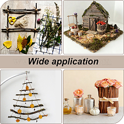 木の枝の棒  DIYプロジェクト用のクラフト用品  写真小道具  ココナッツブラウン  300~305x8~9mm&nbsp;WOOD-CP0001-24