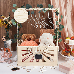 Aufbewahrungskorb für Babybadewanne aus Holz&nbsp;DIY-UN0007-98