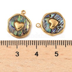 Подвески из натуральной ракушки пауа из нержавеющей стали 304&nbsp;STAS-F319-02B-G01