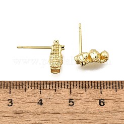 Латунь серьги&nbsp;EJEW-H157-01G-01