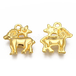Pendentif en alliage plaqué or strass&nbsp;PALLOY-WH0067-15G-01