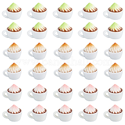 30 Stück 3 Farben Mini-Kaffeetasse Harz Display Dekorationen&nbsp;DJEW-SC0001-24