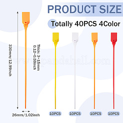 40 paire d'attaches de câble en plastique bicolores pour vêtements&nbsp;DIY-TA0015-45