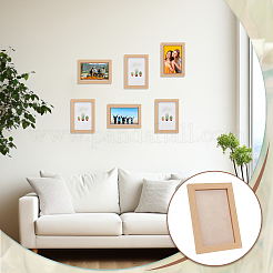 Bois avec cadre photo rectangle en acrylique&nbsp;AJEW-WH0475-06B