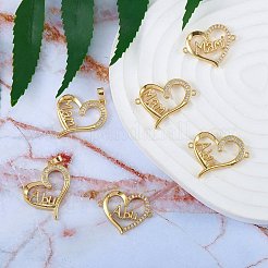 6шт 6 стиля латунные микро проложить прозрачные кубические циркониевые звенья ZIRC-SZ0001-50