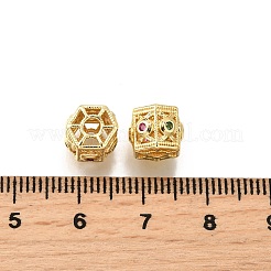 Латунные микро проложить кубического циркония бусы KK-C106-22G