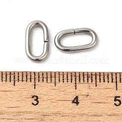 変色しない304ステンレススチール製リンクリング  クイックリンクコネクター  オーバル  ステンレス鋼色  11x6x1.5mm  内径：8x3mm&nbsp;STAS-A093-03E-P