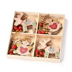 Рождественские темы деревянные большие подвесные украшения HJEW-F011-04