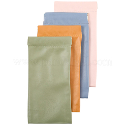 4шт 4-цветный прямоугольный футляр для очков из искусственной кожи&nbsp;ABAG-CL0001-07