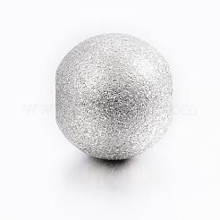 Устойчивые к потускнению текстурированные бусины из нержавеющей стали 202 STAS-G137-02P