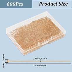 600 шт. латунных шариковых штифтов&nbsp;KK-SP0001-71C-G