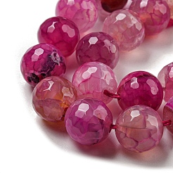 Граненые натуральные драконьи вены агатовые бусины G-F447-12mm-I04