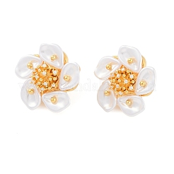 Pendiente de latón con forma de flor&nbsp;EJEW-L288-006G