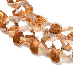 Стеклянные бусины с гальваническим покрытием  EGLA-P066-03A-PL01