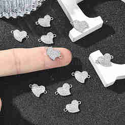 Dijes conectores de latón con micro pavé de circonita cúbica transparente de Shegrace&nbsp;XGRQ3K904-563P
