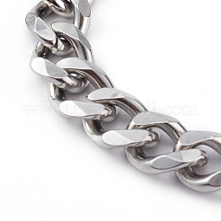 Bracelets à maillons cubains en acier inoxydable 304 résistant au ternissement pour hommes&nbsp;BJEW-JB06006