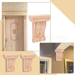 Резная накладка из натурального дерева WOOD-WH0104-39