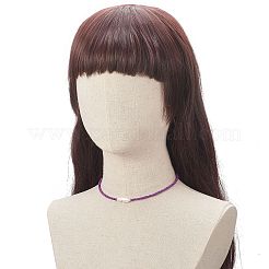 女性のためのABSプラスチックイミテーションパール＆シードガラスビーズのネックレス  ミックスカラー  14.53インチ（36.9cm）&nbsp;NJEW-JN04164