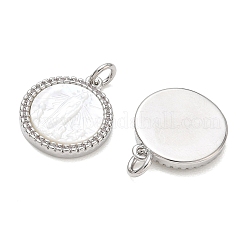 Placage de crémaillère en laiton micro pavé pendentifs en zircone cubique claire&nbsp;CU-CBA01AA-08G