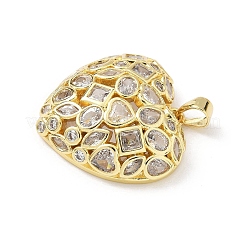 Латунные микропаве прозрачные подвески с фианитом&nbsp;KK-B141-03G-03