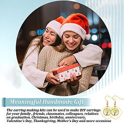 Наборы для самостоятельного изготовления подвесных сережек из нержавеющей стали в форме купола DIY-AN0001-09G