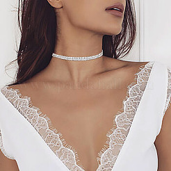 4 ярд двухцветных латунных цепочек со стразами CHC-CD0001-04