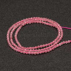 Природного кварца клубники нитей бисера G-K182-2mm-06