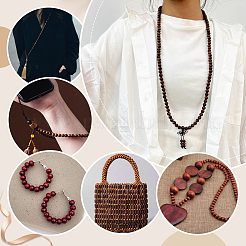 300 шт. 3 вида бусин из натурального дерева&nbsp;WOOD-GA0001-66