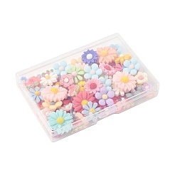 100шт 10 стиля непрозрачные кабошоны из смолы CRES-FS0001-25