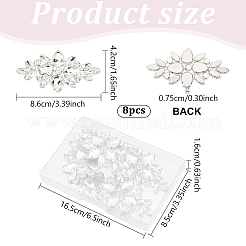 8 cabochon in vetro (adesivo hot melt sul retro)&nbsp;GGLA-FG0001-07B