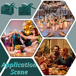 Складные бумажные свадебные конфетницы с пластиковой ручкой&nbsp;CON-WH0115-20A-01