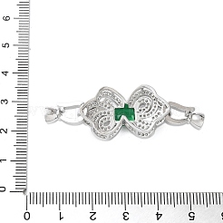 Латунный бантик микропаве из кубического циркония с застежкой&nbsp;KK-A252-17P