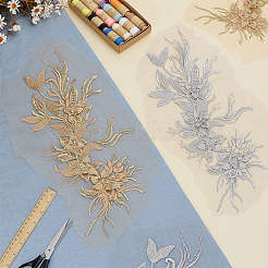 4 шт. 2 цвета кружева вышивка швейные волокна&nbsp;DIY-FG0008-45B