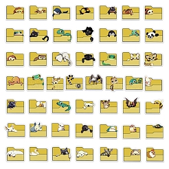 50шт. мультяшные животные ПВХ наклейки STIC-D280-04