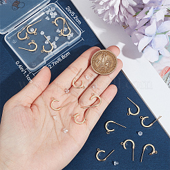 20 шт. латунные кольца-гвоздики для сережек KK-BBC0012-80