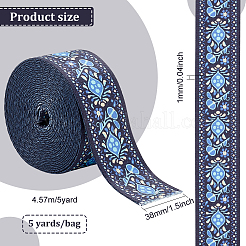 5 yards de rubans de polyester brodés de style ethnique&nbsp;OCOR-FG0001-62