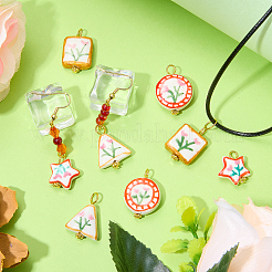 8 pendentif en porcelaine faite à la main&nbsp;HJEW-SW00367