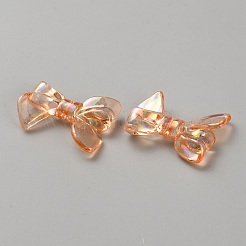 Perline acriliche placcate color ab trasparenti iridescenti con placcatura UV&nbsp;TACR-WH0029-01A