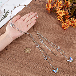 Резинки для волос со стразами из цинкового сплава OHAR-WH20007-01B-P