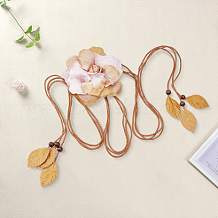 Ceintures à nouer en polyester avec nœud à fleurs&nbsp;AJEW-GF0014-10A