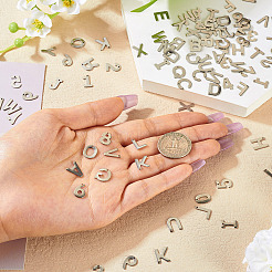 144 шт. 36 шт. подвески из нержавеющей стали с цифрой 0~9 и буквой a~z&nbsp;STAS-TA0003-12