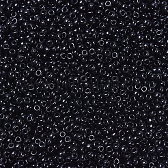 MIYUKIラウンドロカイユビーズ  日本製シードビーズ  11/0  （rr401)黒  2x1.3mm  穴：0.8mm  約1111個/10g&nbsp;X-SEED-G007-RR0401