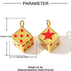 Подвески из нержавеющей стали 304 с эмалью&nbsp;STAS-OY003-81G