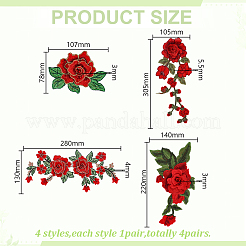 4 Stil Polyester-Kleidungsflicken&nbsp;PATC-HY0001-95C